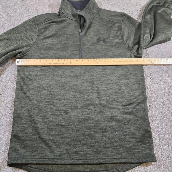 Under Armour‎ Coldgear 1/4 Zip Pullover Sweater Men's Medium Green Athletic - Picture 8 of 11